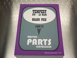 GTO TEMPEST MASTER PARTS CATALOG 69-73 Dec 72 Printing - Picture 1 of 12