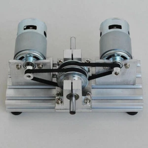 Dual Spindle Motor Drive Kit  DC Motor Torque Timing Belt Pulley 12V 24V DC  - Picture 1 of 12