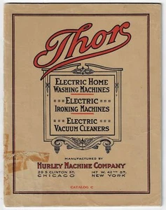 1916 Thor Electric Washing Ironing Machines Vacuum Cleaners Catalog - Foto 1 di 6