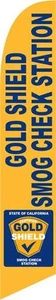 Smog Check Gold Shield (yellow) 12ft Feather Banner Swooper Flag - FLAG ONLY - Photo 1/1