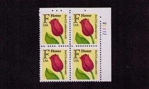 Ee. Uu. Ee.uu. Sc# 2517 MNH FVF Placa # Bloque Rojo Tulipán Flor Hoja - Imagen 1 de 1