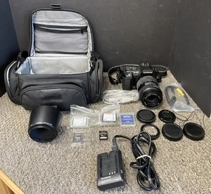 Olympus Evolt E-500 DSLR 8MP w/ 14–45mm & 50–150mm Lenses – Bag, Cards, Works! - Picture 1 of 9
