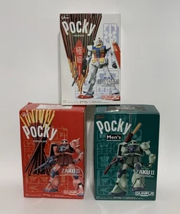 Juego de 3 kits modelo Bandai Pocky X Gundam Zaku II RX-78-2 MS-06S MS-06F sellados - Imagen 1 de 10