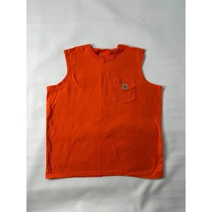 Carhartt Orange Sleeveless Pocket T Shirt Relaxed Fit Herren XL - Bild 1 von 8