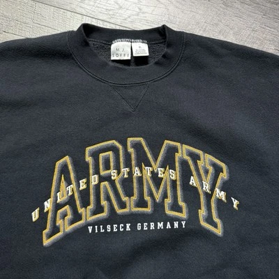 Sudadera De Colección Ejército de Estados Unidos Vilsek Alemania Base Negra MJ Soffe Para Hombres XL Hecha en Estados Unidos Foto 1 de 4