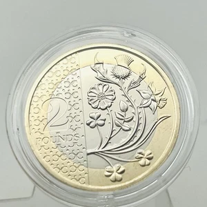 2024 Royal Mint Flowers Of The Four Nations BU £2 Two Pounds Coin Encapsulated - Picture 1 of 2