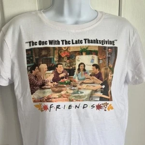 Camiseta blanca Friends The One With The Late Thanksgiving otoño para mujer XS - Imagen 1 de 8