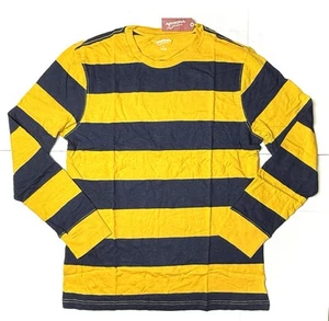 Arizona Jean Co. Boys XL 14 16 Yellow Blue Striped Long sleeve T-Shirt Shirt Top - Picture 1 of 8