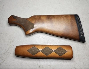 Winchester 1200 1300 120 Ranger Checkered Wood Stock & Diamond Forend SEE Info - Picture 1 of 24