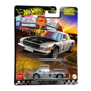 Modellino Auto Hotwheels 1/64 Mercedes Benz 500 SLC #80 Rallye 1980 Silver - Foto 1 di 1