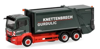 HERPA - MAN TGS NN 6x4 camion per rifiuti KNETTENBRECH GURDULIC - 1/87 - HER3... - Immagine 1 di 4