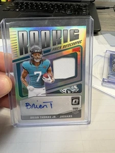 2024 Donruss Optic Rookie Patch Autograph Brian Thomas Jr RPA-BTJ - Picture 1 of 2