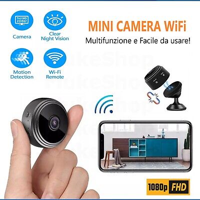 Telecamera Wifi Mini Camera Spia 1080p Hd Videocamera Di Sorveglianza Magnetica • 12.92€