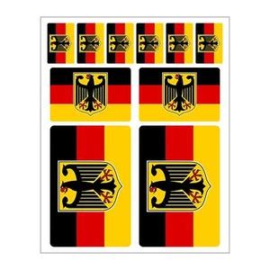 10 Stück Flaggen Aufkleber Deutschland Bundesadler Germany Adler - Bild 1 von 3