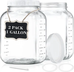 Absovetu 2er Pack große Vorratsgläser aus Glas mit Deckel luftdicht 4,3 Liter - Bild 1 von 6