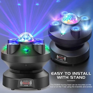 120W Room Party Light Gobo 3 in 1 Strobe Lights for House KTV Sound Activated - Picture 1 of 17