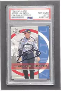 Jimmie Johnson Signed 2002 Press Pass Optima #47 YG RC (PSA) - Rookie Card - Picture 1 of 2