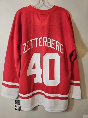 NHL Detroit Red Wings #40 Henrik Zetterberg Practice  Jersey Men Large NWT Cover