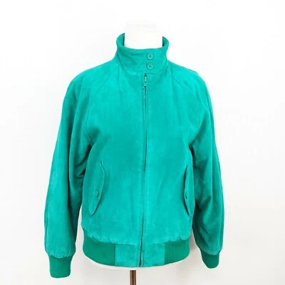 Chaqueta Bomber Weekend Gear De Colección Años 80 Gamuza Verde Pequeña (ver descripción) Stranger Things Foto 1 de 4