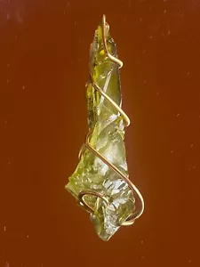 Ciondolo cristallo verde zincato 53,88 ct Polonia in oro giallo forgiato 14 carati peso totale - Foto 1 di 10