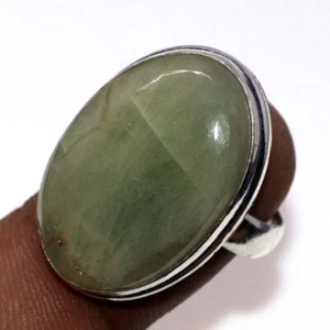 Aquamarine 925 Silver Plated Gemstone Handmade Ring US 8 Exquisite Gift AU U432 - Picture 1 of 3
