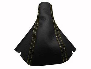 Gelb Faden Echtleder Schaltmanschette Schaltsack Für VOLVO S80 1998-2008 - Picture 1 of 1