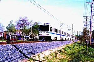 ORIGINAL KODACHROME SLIDE BALTIMORE LRV #5015 3-CAR TRAIN APRIL 1994 - Picture 1 of 1