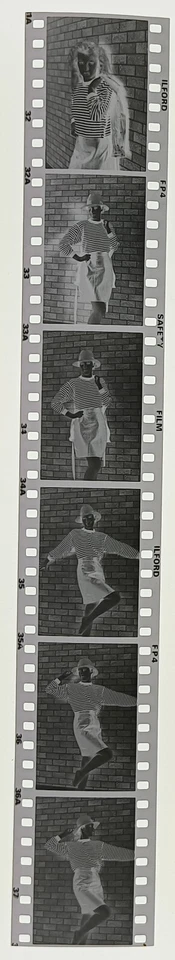 6 negatives pretty young woman black 24x35mm by professional photographer abx-lr38-7 - Image 1 of 1