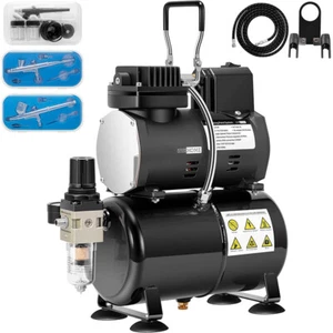Airbrush Kit w/ Professional Air Compressor 3L Tank 3 Dual Action Air Brush Gun - Picture 1 of 6