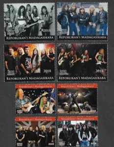 IRON MAIDEN STAMPS 2 SETS-HEAVY METAL MUSIC CTO/FU MADAGASCAR - Imagen 1 de 1