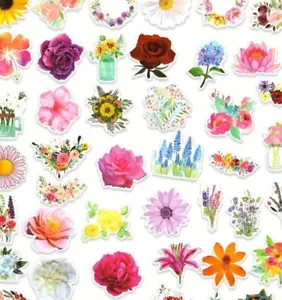 Stickers Fleurs Waterproof en vinyl - Lot de 20 - Bild 1 von 3