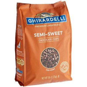 Ghirardelli Semi-Sweet Chocolate 1M Baking Chips 5 lb. - 2/Pieces WS-40842059 - Picture 1 of 3