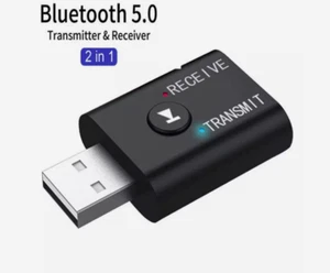 2 In1 USB Wireless Bluetooth Adapter 5.0 Transmiter Bluetooth for Computer TV ZZ - Picture 1 of 2