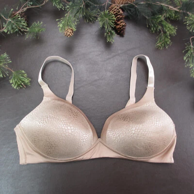 Warners Bra Size 40C Gold Padded Wireless Adjustable Clasp Back - Image 1 of 4