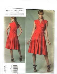 Vogue V1219 Size 14-16-18-20 Women's Mock Wrap Dress, Donna Karan, Uncut F/F - Picture 1 of 4