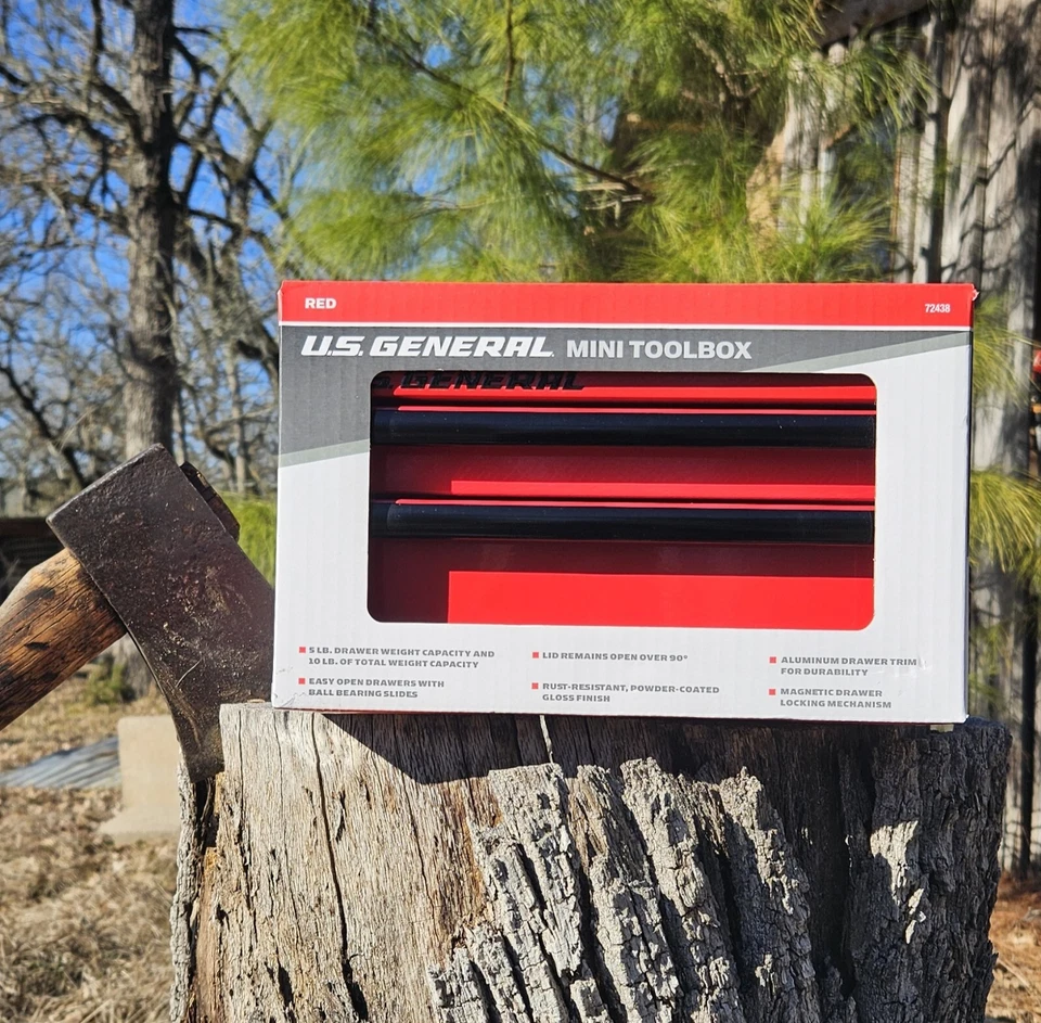 US GENERAL Mini Tool Box Harbor Freight RED #72438  - Image 1 of 1