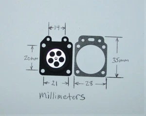 Kit de reparación de diafragma de carburador Craftsman WeedWacker OEM repuesto Walbro - Imagen 1 de 1