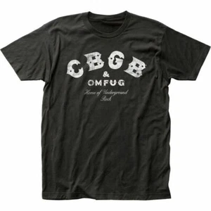 CBGB Distressed T Shirt Mens Licensed Rock N Roll Punk Music Band Tee New Black - Picture 1 of 2