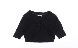 Marks and Spencer Womens Black V-Neck Viscose Blend Cardigan Size 8 - Picture 1 of 12