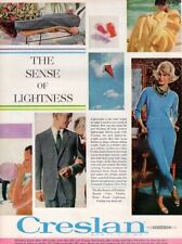 Vintage advertising print ad FASHION  Cyanamid Creslan Fiber Sense of Lightness