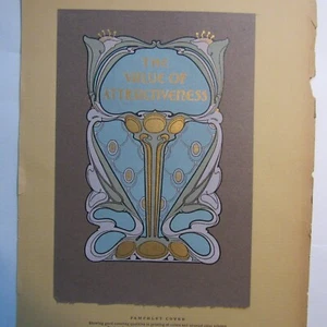 Vintage Pamphlet Cover Only Art Nouveau 1903 - Picture 1 of 3