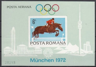 QB24252/ ROMANIA – OLYMPIC – BLOCK MI # 94 MINT MH IMPERF – CV 100 $ - Image 1 of 2