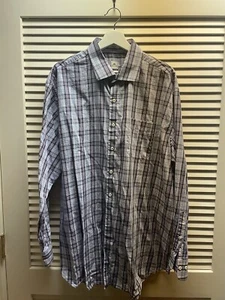 Peter Millar Men’s 2XL XXL Blue Plaid Button Down Long Sleeve Shirt - Picture 1 of 4