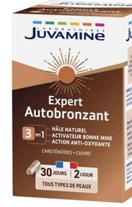 Juvamine auto bronzant activateur bonne mine éclat de la peau 60 Gélules - Foto 1 di 1