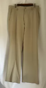 FootJoy Mens Pants Beige 35x32 Stretch Polyester Chino Golf Flat Front Pants - Picture 1 of 6