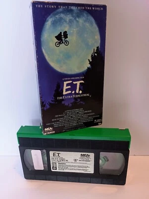 E.T. ET Extra Terrestrial Alien HS 1988 Green & Black Tape Steven Spielberg VHS  - Image 1 of 3