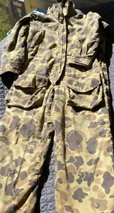 Herren Large Columbia Jagd Coverall braune Ente tarnfarben Isoliert Overall Vintage - Bild 1 von 19