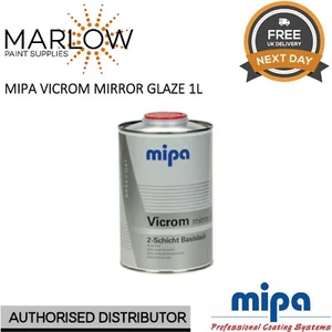 MIPA VICROM MIRROR GLAZE PAINT 1L SILVER ALLOY CHROME EFFECT BASECOAT 242910003 - Picture 1 of 4