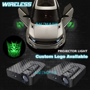Green Transformers Decepticon Wireless Car Door Projector LED Ghost Shadow Light - Picture 1 of 9
