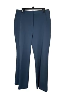 Worthington NWT Women's Wrinkle Free Dress Pants Curvy Trouser High Rise 14 Blue - Picture 1 of 7